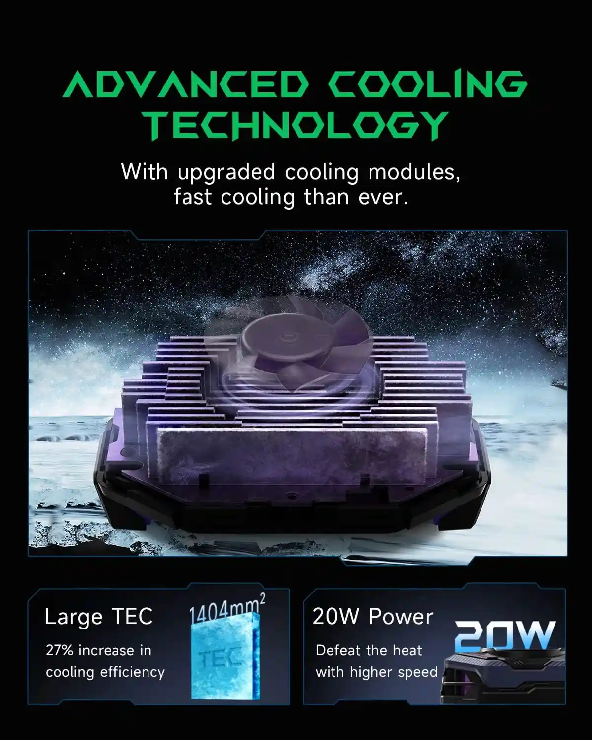 فن خنک‌کننده موبایل بلک شارک مدل FunCooler 3 Pro با قدرت ۲۰ واتی
