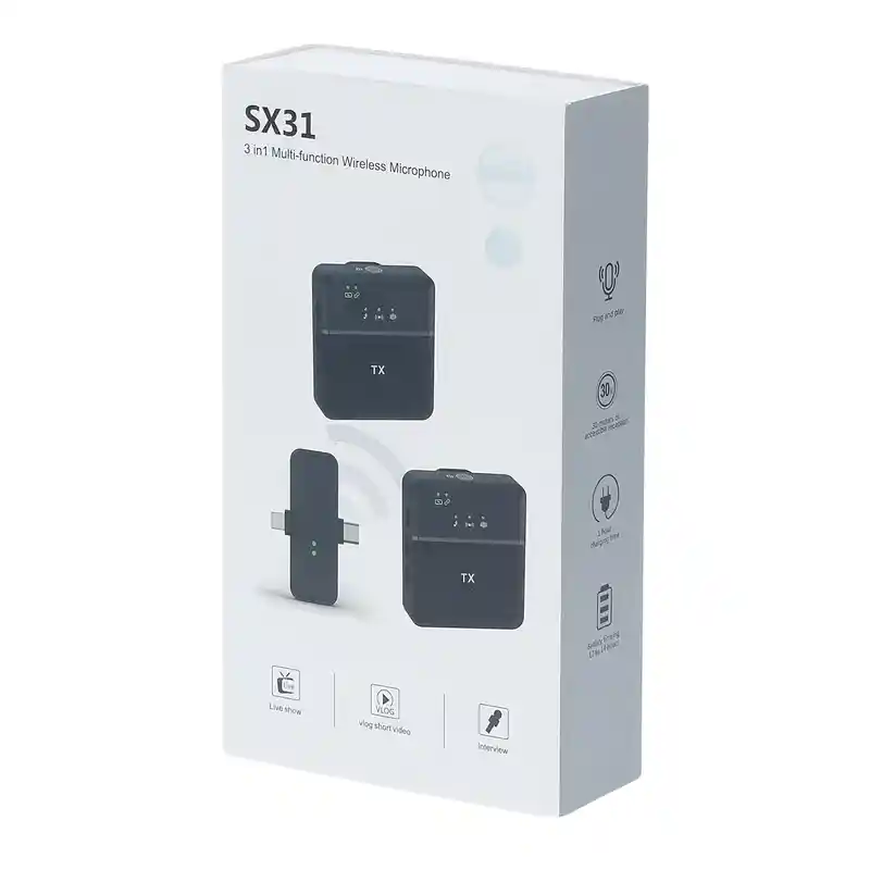 میکروفن یقه ای مدل answer SX31 dual 3in1 Multi-Function بسته 2 کاربره
